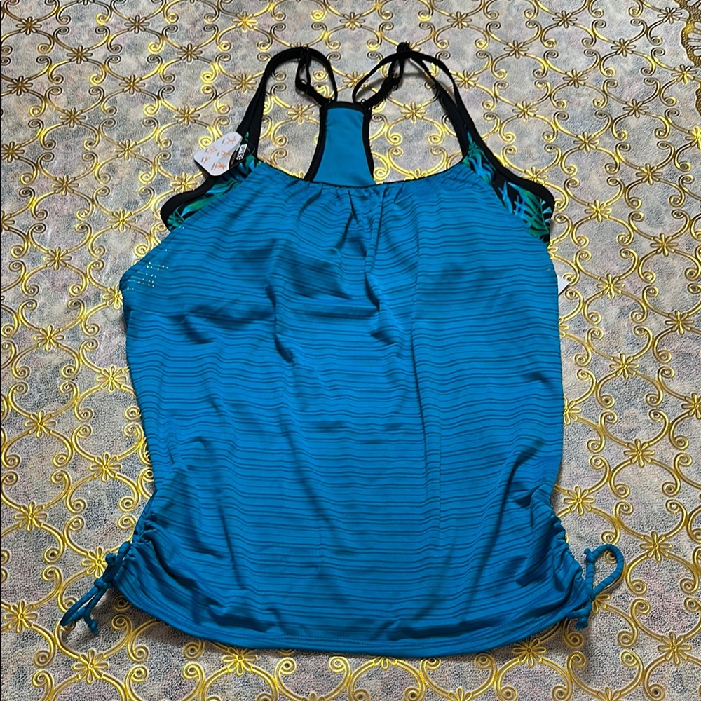 Zeroxposur Teal Halter Tank Top S(8) NWT